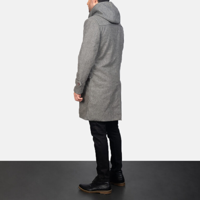 Mens Duffle Grey Wool Coat0977-8-1599202177540